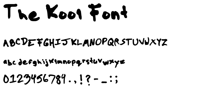 The Kool Font font